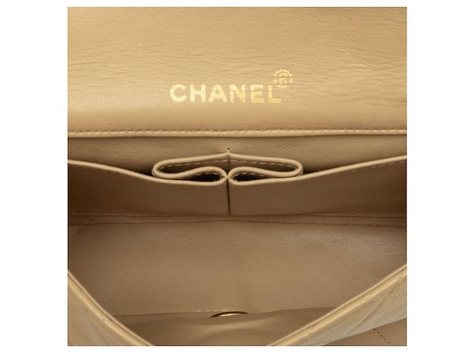 Chanel Beige Mini Rectangular CC Quilted Lambskin Full Single Flap - Ansicht 4