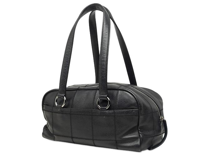 Borsa a tracolla Chanel Black Chocolate Bar Caviar Nero - vista 2