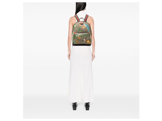 Mochila Gucci Beige GG Supreme Tian Bege - vista 6