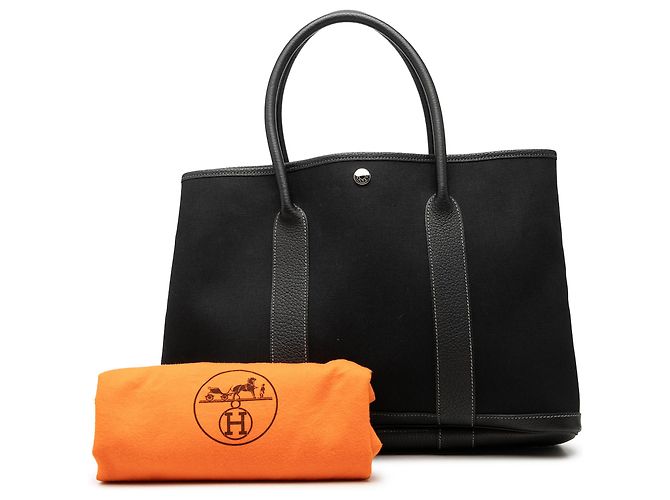 Hermès Garden Party 36 in Toile e Negonda Nero - vista 7