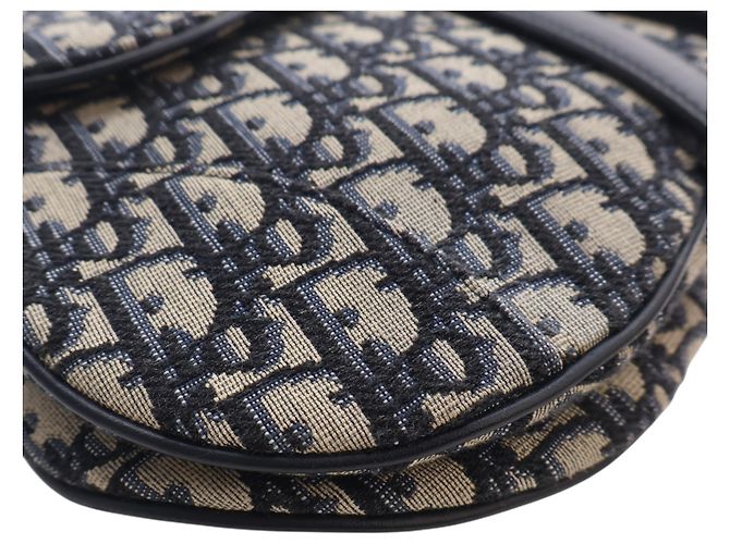 Borsa Saddle Dior in tela Oblique blu - vista 10