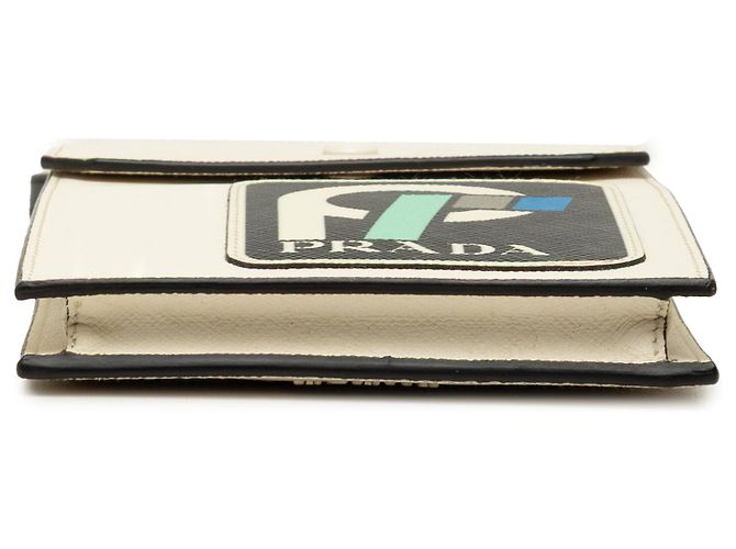 Portacellulare Prada in Saffiano bianco con patch Bianco sporco - vista 3