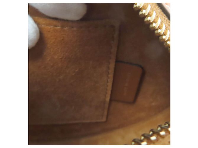 Céline Celine Borsa a Tracolla Oval Cuir Triomphe in Pelle di Vitello Marrone - vista 5