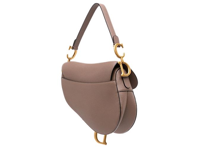 Bolsa Saddle Dior em couro de bezerro grão marrom Taupe - vista 2