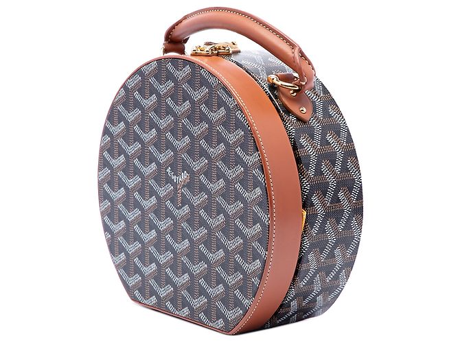 Borsa Hatbox Trunk Goyardine Marrone Goyard - vista 2