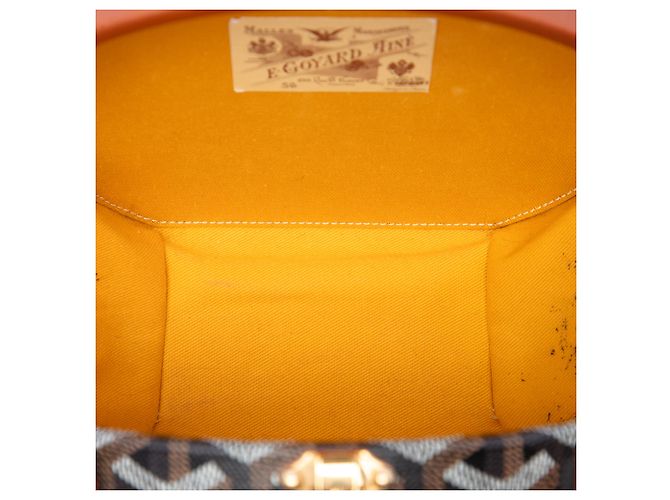 Borsa Hatbox Trunk Goyardine Marrone Goyard - vista 4