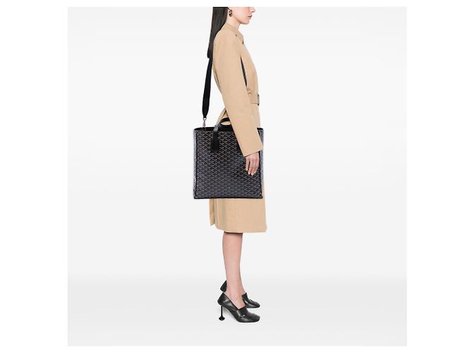 Goyard Black Goyardine Voltaire III Nero - vista 6