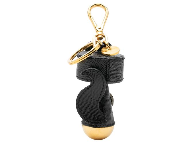 Prada Portachiavi e charm Robot Beaver in Saffiano nero - vista 2