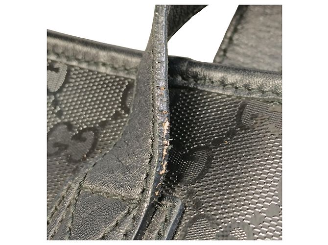 Tote Gucci Medium GG Stampata Nera Nero - vista 7