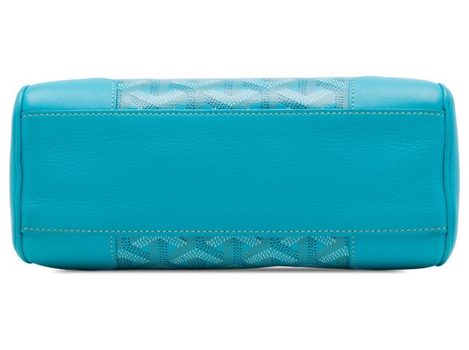 Goyard Blue Mini Goyardine Saigon Souple Blu chiaro - vista 3