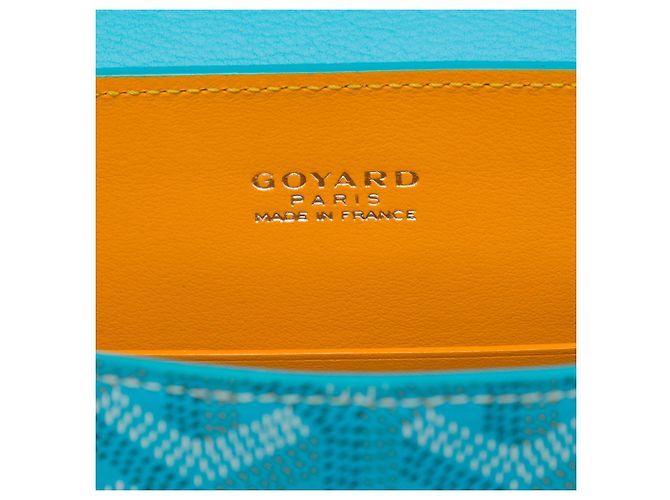 Goyard Blue Mini Goyardine Saigon Souple Blu chiaro - vista 5