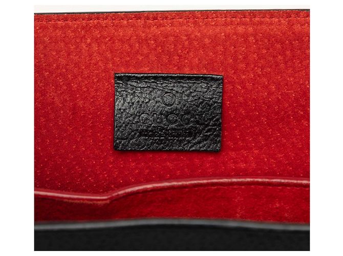 Bamboo Tote Gucci in pelle di maiale nera con bambù Nero - vista 5
