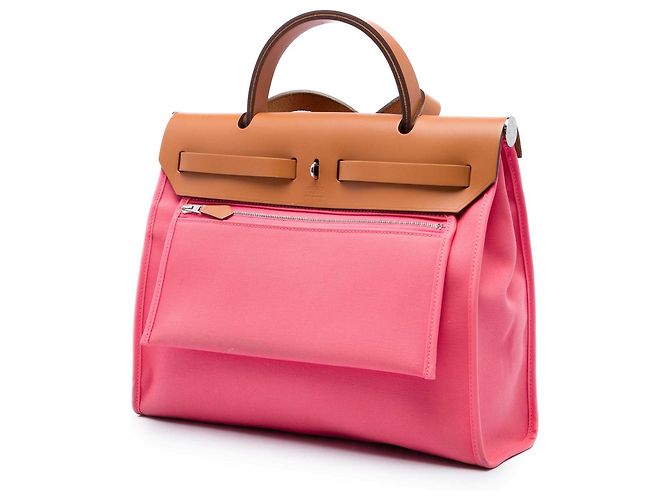 Hermès Pink Toile Herbag Zip 31 Rosa - vista 2