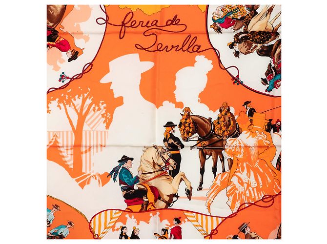 Hermès Orange Feria de Sevilla Seidentuch 90 - Ansicht 2
