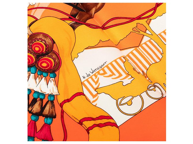 Hermès Orange Feria de Sevilla Seidentuch 90 - Ansicht 5