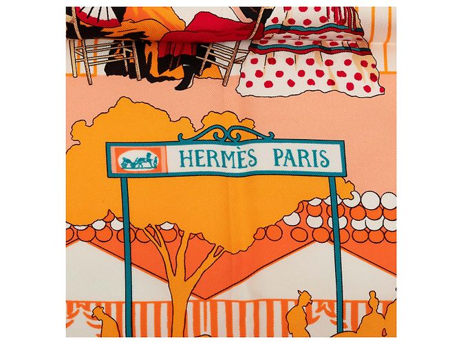 Hermès Orange Feria de Sevilla Seidentuch 90 - Ansicht 7