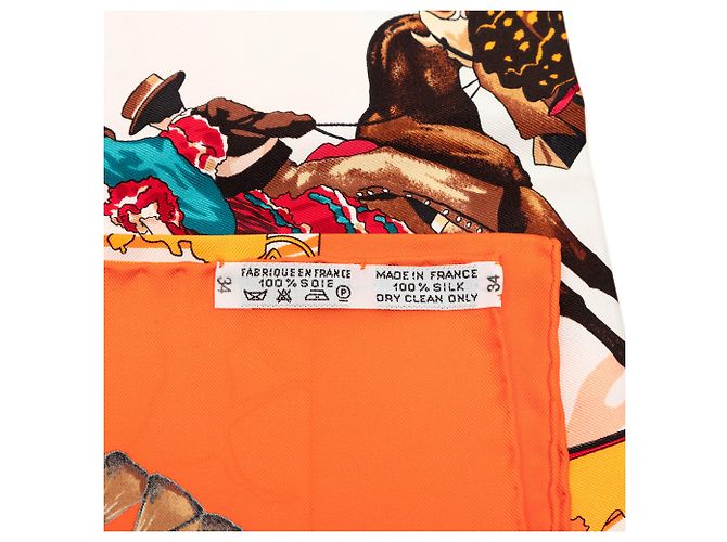 Hermès Orange Feria de Sevilla Seidentuch 90 - Ansicht 8