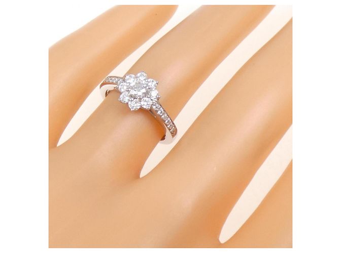 Anello Tiffany & Co Flora in platino e diamante - vista 5