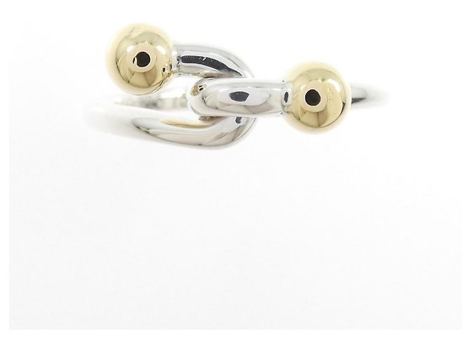 Anello Fascia Tiffany & Co Argento e Oro Giallo 18K D'oro - vista 2