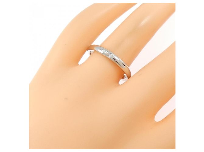 Tiffany & Co Anillo alianza apilable Tiffany Platinum 950 con diamante - vista 4