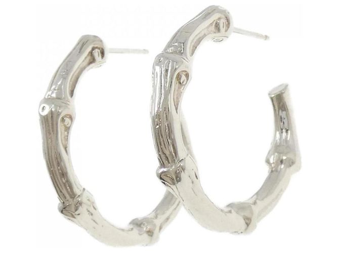 Tiffany & Co Orecchini a cerchio Tiffany Bamboo Argento - vista 2