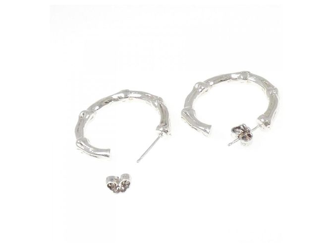 Tiffany & Co Orecchini a cerchio Tiffany Bamboo Argento - vista 3