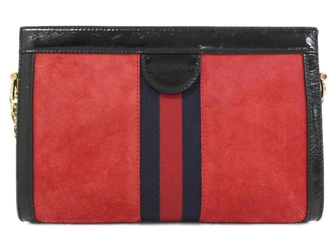 Borsa a tracolla Gucci Ophidia 503877 D6ZYG Nero Rosso - vista 2