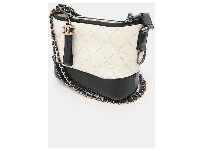 Borsa Chanel Gabrielle Hobo Small Bianca e Nera Nero Bianco - vista 4