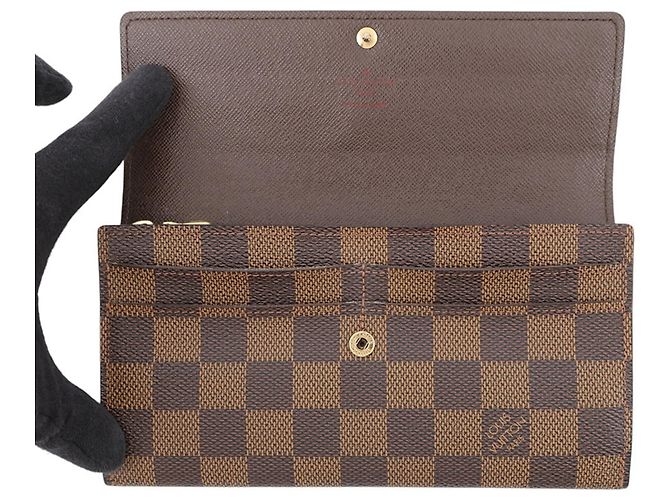 Monedero Louis Vuitton Damier Ebene Castaño - vista 4
