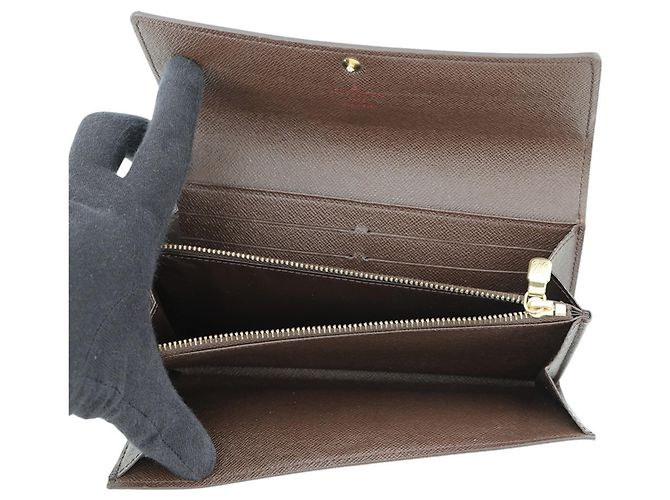 Monedero Louis Vuitton Damier Ebene Castaño - vista 5