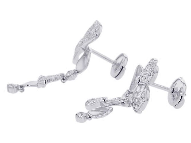 Tiffany & Co. Paper Flower Diamantohrringe Silber - Ansicht 2
