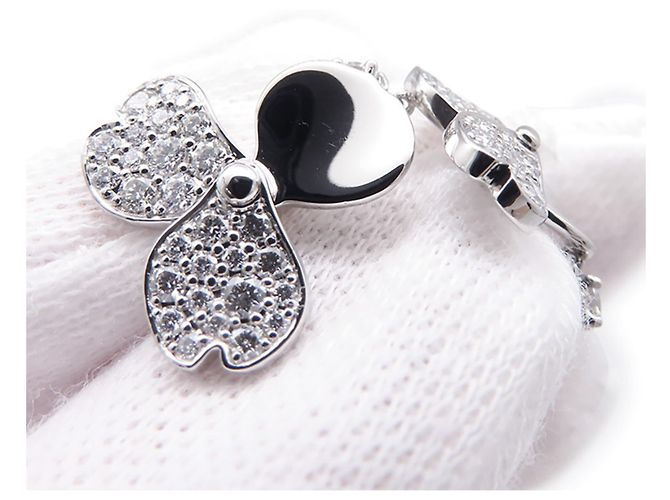 Tiffany & Co. Paper Flower Diamantohrringe Silber - Ansicht 5