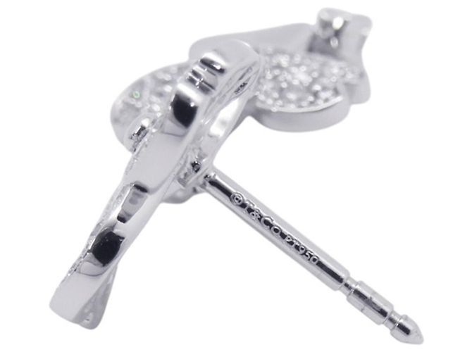 Tiffany & Co. Paper Flower Diamantohrringe Silber - Ansicht 8