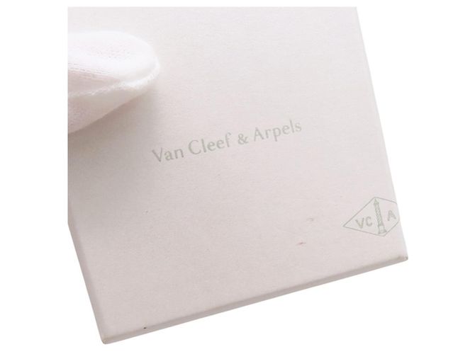 Orecchini Van Cleef & Arpels Alhambra Bianco Giallo - vista 8