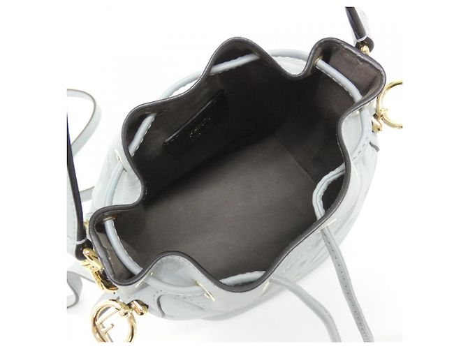 Borsa a mano Fendi Mini Mon Trésor Blu - vista 7