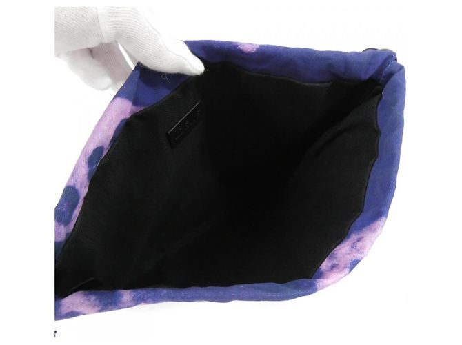 Borsa Pouch Loewe C822057X39 Rosa Blu - vista 4