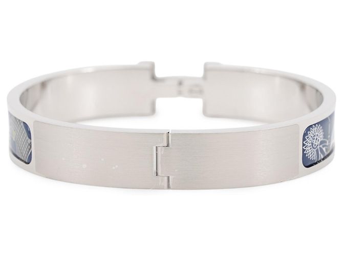 Hermès Bracciale con charm in smalto blu Hermes - vista 3