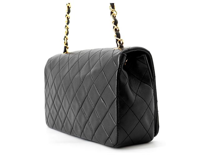 Borsa a tracolla Chanel in pelle nera con catena Nero - vista 2