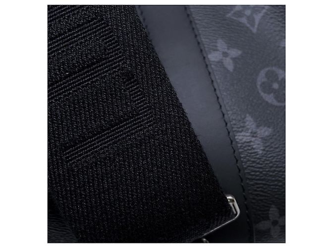 Keepall Borsa Boston Louis Vuitton Monogram Eclipse Nero Monogramma - vista 13