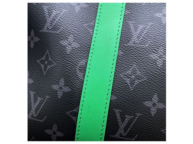 Keepall Borsa Boston Louis Vuitton Monogram Eclipse Nero Monogramma - vista 7