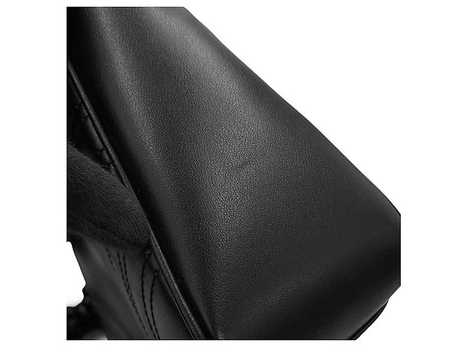 Sac à main petit en cuir matelassé Gucci GG Marmont Noir - vue 11