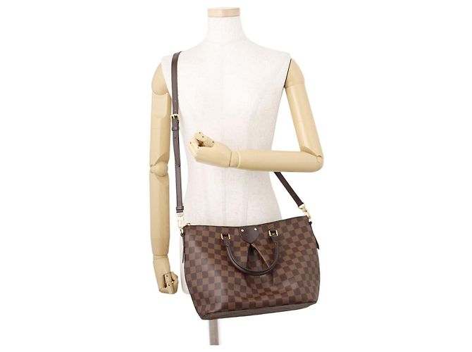 Borsa Louis Vuitton Damier Ebene Siena PM Marrone - vista 4