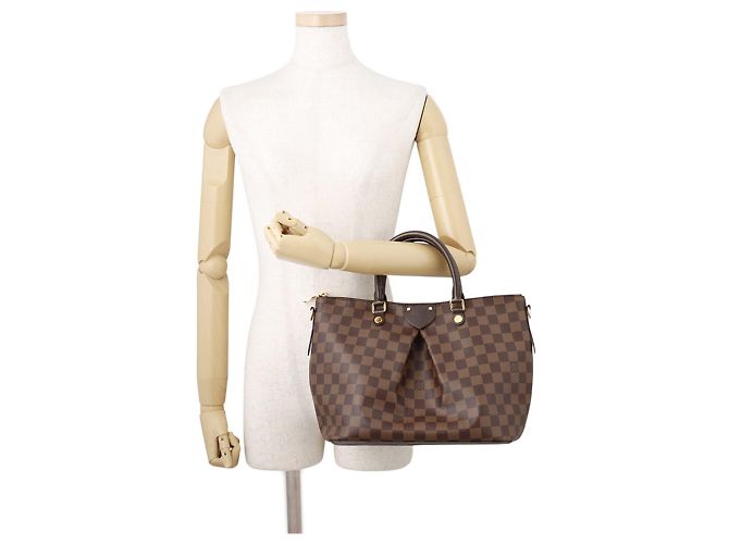 Borsa Louis Vuitton Damier Ebene Siena PM Marrone - vista 5
