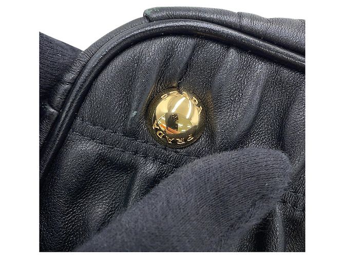 Borsa Prada in Nappa Gaufre raggruppata Nero - vista 11