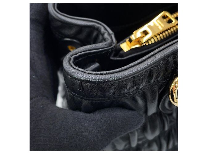 Borsa Prada in Nappa Gaufre raggruppata Nero - vista 15