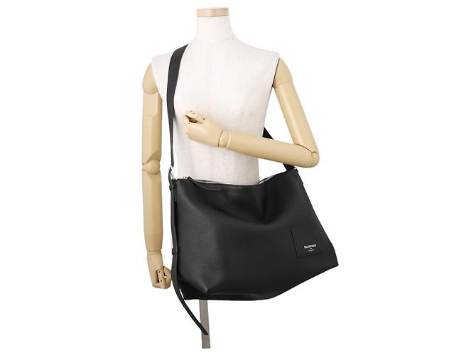 Borsa a tracolla Balenciaga in pelle nera Nero - vista 4