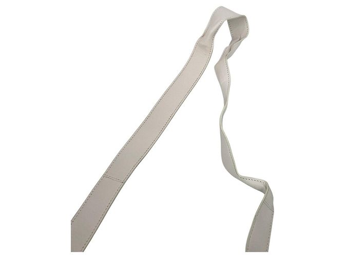 Borsa a tracolla Bottega Veneta Medium in nylon e pelle Bianco Giallo - vista 11