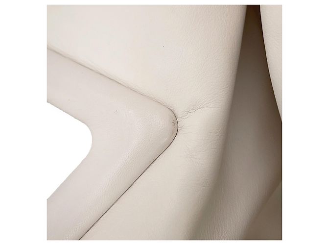 Borsa a tracolla Bottega Veneta Medium in nylon e pelle Bianco Giallo - vista 7