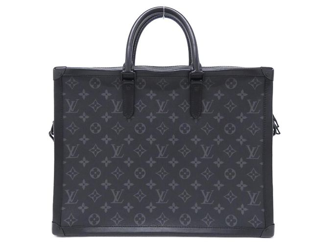 Louis Vuitton Monogram Eclipse Soft Trunk Briefcase Preto Monograma - vista 2