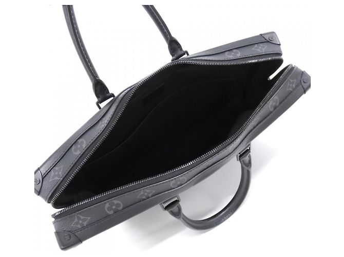 Louis Vuitton Monogram Eclipse Soft Trunk Briefcase Preto Monograma - vista 8